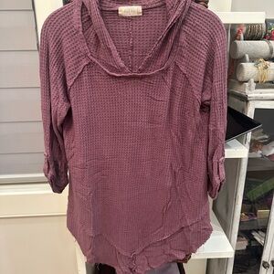 Altar'd State Mauve Textured Knit Top